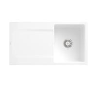 Villeroy & Boch V&B Évier affleurant Siluet 50 Flat avec garniture vidage, commande manuelle, blanc neige Quantité:1