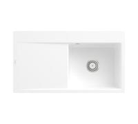 Villeroy & Boch V&B évier affleurant Subway Style 50 Flat droite, avec garniture vidage, mitigeur, acier blanc C-plus Quantité:1
