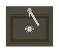 Villeroy & Boch V&B évier affleurant Subway Style 50 S Flat grille, évier, ivoire CeramicPlus Quantité:1