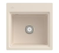 Villeroy & Boch V&B Évier affleurant Subway Style 50 S Flat, l, m Égouttoir, excentrique, ivoire C-plus Quantité:1