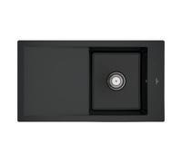 Villeroy & Boch V&B Évier affleurant Timeline 50 Flat avec garniture vidage, commande manuelle, noir pur Quantité:1