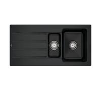 Villeroy & Boch V&B Évier Architectura 60 XR avec garniture vidage, rond avec poignée, noir pur Quantité:1