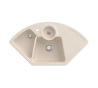 Villeroy & Boch V&B Évier d'angle Solo avec garniture de vidage, manuel, ivoire CeramicPlus Quantité:1