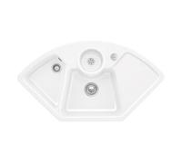 Villeroy & Boch V&B Évier d'angle Solo avec garniture vidage, excentrique, sn blanc CeramicPlus Quantité:1