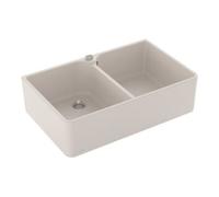 Villeroy & Boch V&B Évier double bac 80 x m avec garniture vidage, excentrique, crema CeramicPlus Quantité:1