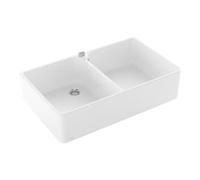 Villeroy & Boch V&B Évier double bac 90 x pl. avec robinet, excentrique, blanc alp C-plus Quantité:1