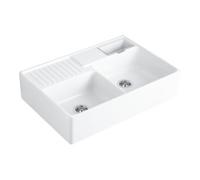 Villeroy & Boch V&B Évier double bac avec égouttoir, Exc., mosaïque bleue Quantité:1
