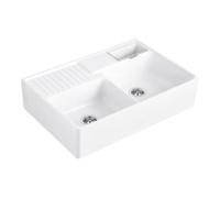 Villeroy & Boch V&B Évier double bac avec égouttoir, Exc., sn blanc C-plus Quantité:1