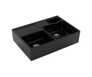 Villeroy & Boch V&B Évier double bac avec égouttoir, mitigeur, chromé C-plus Quantité:1