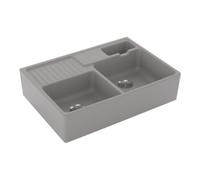Villeroy & Boch V&B Évier double bac avec égouttoir, robinetterie, fossil C-plus Quantité:1
