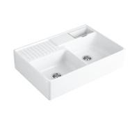 Villeroy & Boch V&B Évier double bac encastrable Restesch., blanc alp CeramicPlus Quantité:1