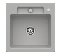 Villeroy & Boch V&B Évier encastré Siluet 50 S Flat avec garniture vidage, commande excentrique, fossil Quantité:1