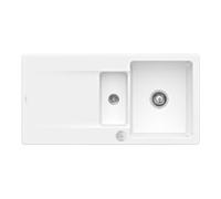 Villeroy & Boch V&B Évier encastré Siluet 60 R Flat avec garniture vidage, commande excentrique, blanc Quantité:1