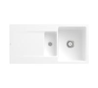 Villeroy & Boch V&B Évier encastré Siluet 60 R Flat avec garniture vidage, commande manuelle, blanc pierre Quantité:1