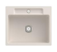 Villeroy & Boch V&B Évier encastré Siluet 60 S Flat avec garniture de vidage, commande manuelle, crema Quantité:1
