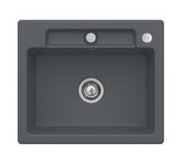 Villeroy & Boch V&B Évier encastré Siluet 60 S Flat avec garniture vidage, commande excentrique, graphite Quantité:1
