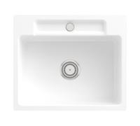 Villeroy & Boch V&B Évier encastré Siluet 60 S Flat avec garniture vidage, commande manuelle, blanc neige Quantité:1