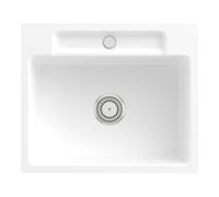 Villeroy & Boch V&B Évier encastré Siluet 60 S Flat avec garniture vidage, commande manuelle, blanc pierre Quantité:1