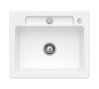 Villeroy & Boch V&B Évier encastré Siluet 60 S Flat avec garniture vidage, excentrique, blanc alpin Quantité:1