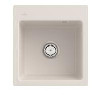 Villeroy & Boch V&B Évier encastré Subway 45 XS Flat avec garniture de vidage, commande manuelle, crema Quantité:1