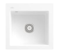 Villeroy & Boch V&B Évier encastré Subway 50 S Flat avec garniture, commande manuelle, blanc pierre Quantité:1