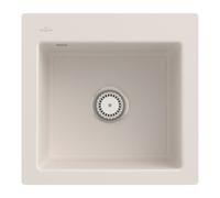 Villeroy & Boch V&B évier encastré Subway 50 S Flat avec garniture de vidage, commande manuelle, crema Quantité:1