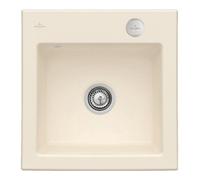 Villeroy & Boch V&B Évier encastré Subway 50 S Flat avec garniture vidage, commande excentrique, ivoire Quantité:1