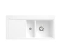 Villeroy und Boch évier Subway 67121FR1 vasque droite, avec garniture de vidage et fonctionnement manuel, blanc