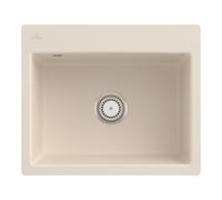 Villeroy & Boch V&B évier encastré Subway 60 S Flat avec bonde, commande manuelle, ivoire Quantité:1