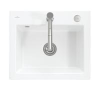 Villeroy & Boch V&B Évier encastré Subway 60 S Flat avec garniture vidage, commande excentrique, blanc Quantité:1