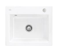 Villeroy & Boch V&B Évier encastré Subway 60 S Flat avec garniture vidage, excentrique, blanc neige Quantité:1