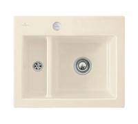Villeroy & Boch V&B évier encastré Subway 60 XM Flat avec garniture, commande excentrique, crema Quantité:1