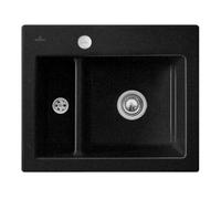 Villeroy & Boch V&B Évier encastré Subway 60 XM Flat avec garniture vidage, commande excentrique, chromite Quantité:1