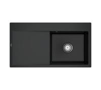 Villeroy & Boch V&B Évier encastré Subway Style 50 Flat droit, avec garniture vidage, pure black Quantité:1