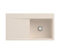 Villeroy & Boch V&B Évier encastré Subway Style 50 Flat droite, avec garniture, ivoire CeramicPlus Quantité:1