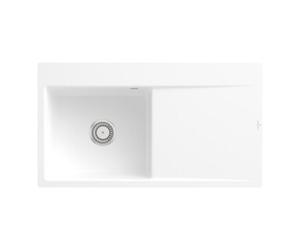Villeroy & Boch V&B Évier encastré Subway Style 50 Flat gauche, avec garniture vidage, manuel, blanc st. C-plus Quantité:1