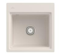 Villeroy & Boch V&B Évier encastré Subway Style 50 S Flat Git., r, m Garniture vidange, crema C-plus Quantité:1