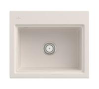 Villeroy & Boch V&B Évier encastré Subway Style 60 S Flat gauche, avec garniture, excentrique, crema Quantité:1