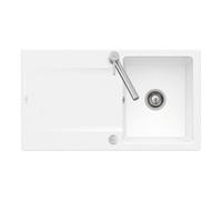 Villeroy & Boch V&B Évier Siluet 50 m Ensemble vidage, excentrique, blanc alpin CeramicPlus Quantité:1