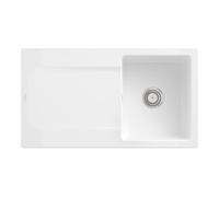 Villeroy & Boch V&B Évier Siluet 50 m Ensemble vidage, manuel, blanc alpin CeramicPlus Quantité:1