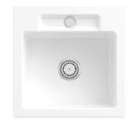Villeroy & Boch V&B Évier Siluet 50 S avec garniture, mitigeur, blanc alpin CeramicPlus Quantité:1