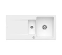 Villeroy & Boch V&B Évier Siluet 60 D avec vidage, rond avec excentrique, acier blanc C-plus Quantité:1