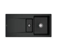 Villeroy & Boch V&B Évier Siluet 60 R avec garniture de vidage, rond avec poignée, noir pur Quantité:1