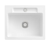 Villeroy & Boch V&B Évier Siluet 60 S avec garniture vidage, robinet rond, blanc satin C-plus Quantité:1