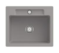 Villeroy & Boch V&B Évier Siluet 60 S avec garniture vidage, robinet rond, fossil C-plus Quantité:1