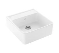 Villeroy & Boch V&B Évier simple avec garniture de vidage, manuel, blanc alpin CeramicPlus Quantité:1