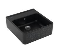 Villeroy & Boch V&B Évier simple avec garniture de vidage, manuel, mosaïque noire Quantité:1