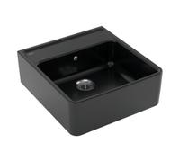 Villeroy & Boch V&B Évier simple avec garniture vidage, commande manuelle, pure black Quantité:1