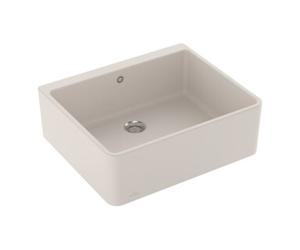 Villeroy & Boch V&B Évier simple bac 60 x m avec garniture de vidage, poignée, crema CeramicPlus Quantité:1