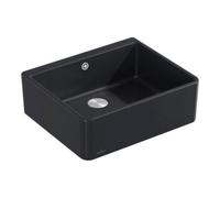 Villeroy & Boch V&B Évier simple bac 60 x m avec garniture vidage, excentrique, noir pur Quantité:1